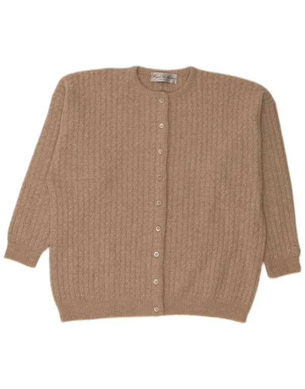 СТ. ANDREWS Женский кардиган-свитер UK 18 XL Бежевый Ангора