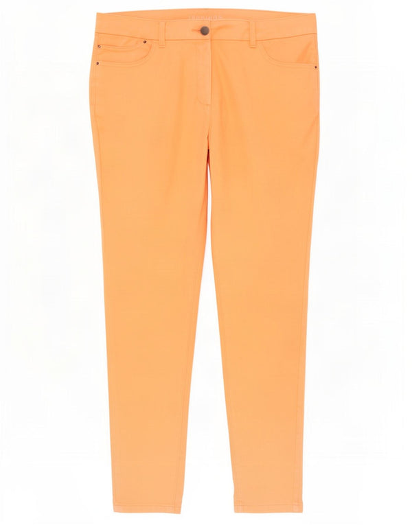 Женские повседневные брюки скинни Marks & Spencer UK 20 2XL W38 L30 оранжевые