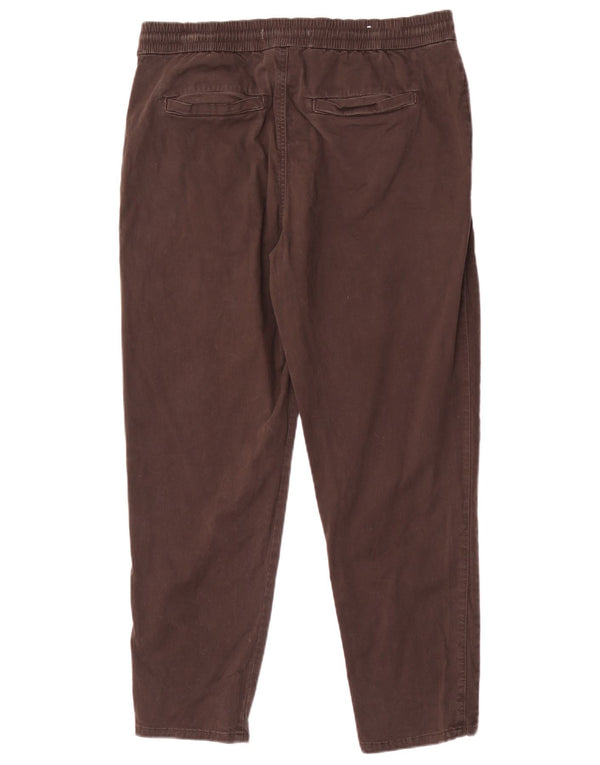 Мужские зауженные брюки-чиносы Zara, большие W32 L27, коричневые, хлопковые