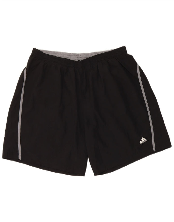 Мужские спортивные шорты Adidas, большие черные из полиэстера