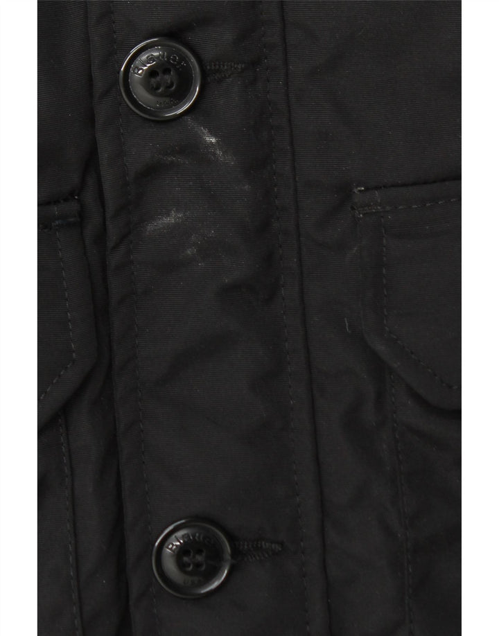 Мужская стеганая куртка в стиле милитари Blauer UK 40, большая, черная, нейлоновая