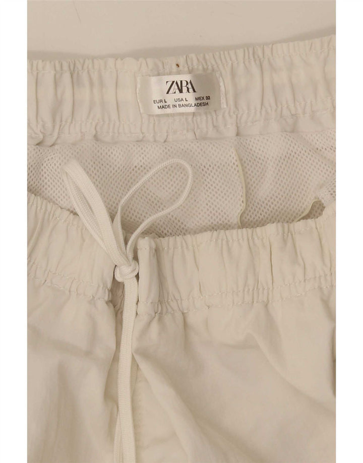 Мужские шорты для плавания Zara, большие белые, полиэстер