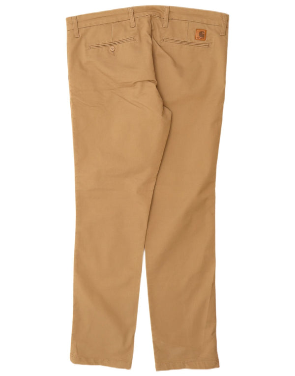 Мужские брюки-чиносы Carhartt W38 L34 бежевого цвета, хлопок