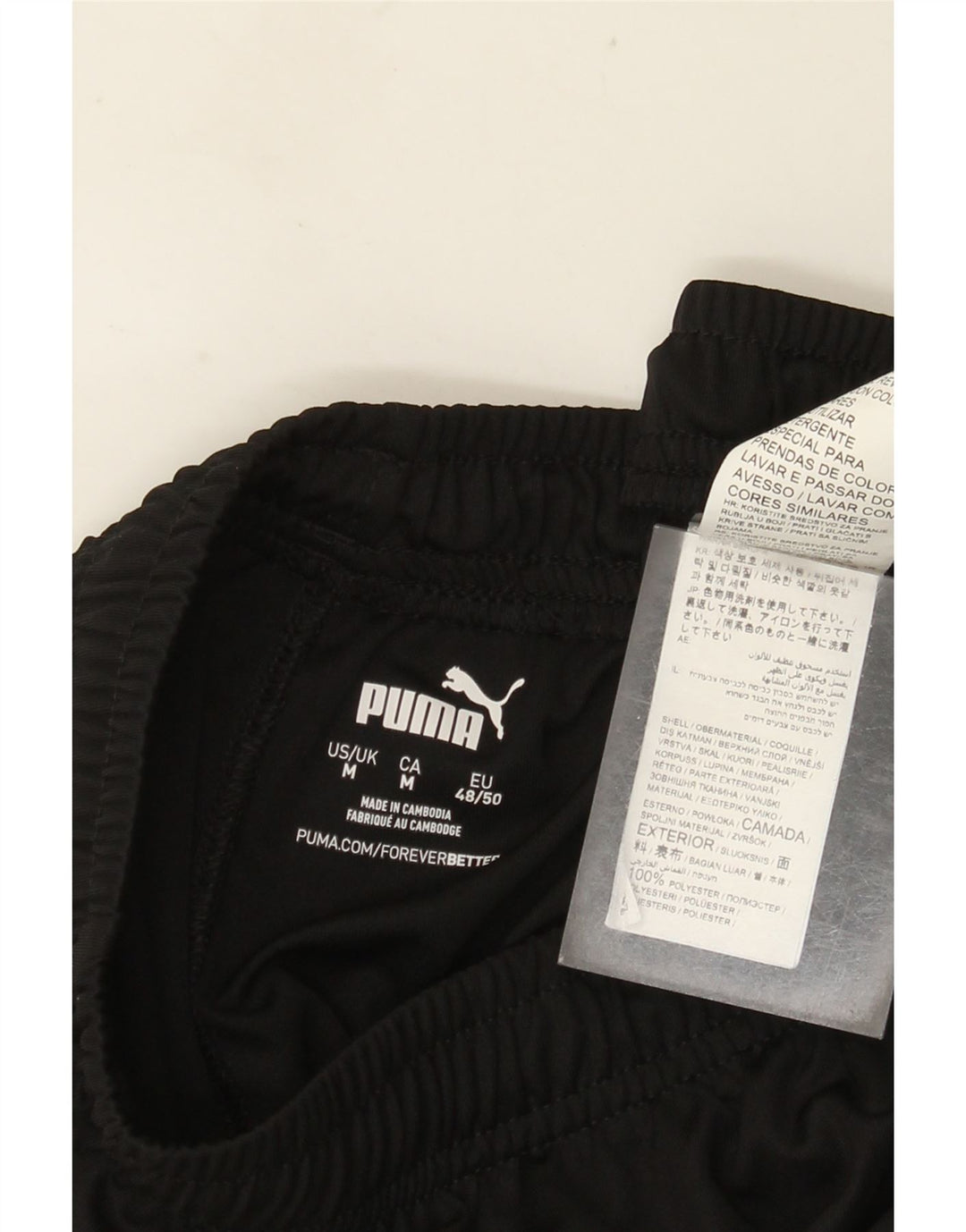 Мужские спортивные шорты PUMA, средний черный полиэстер