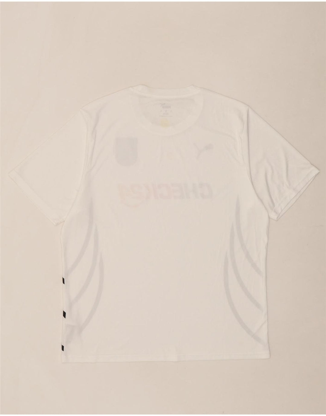 PUMA Mens Graphic T-Shirt Top XL White Polyester Vintage Puma and Second-Hand Puma from Messina Hembry 