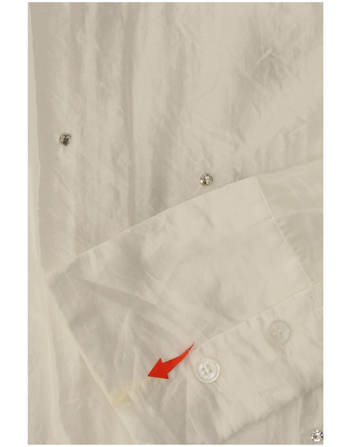 Женская блузка-рубашка оверсайз ZARA UK 6 XS Белая