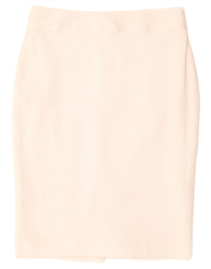 Женская юбка-карандаш Marks & Spencer UK 10, маленькая W30, белый полиэстер