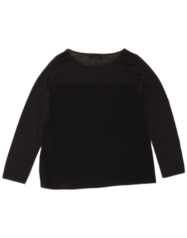 Женский топ с длинным рукавом Marks & Spencer UK 18 XL, черный вискоза