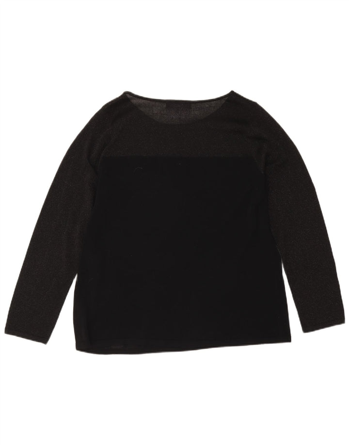 Женский топ с длинным рукавом Marks & Spencer UK 18 XL, черный вискоза