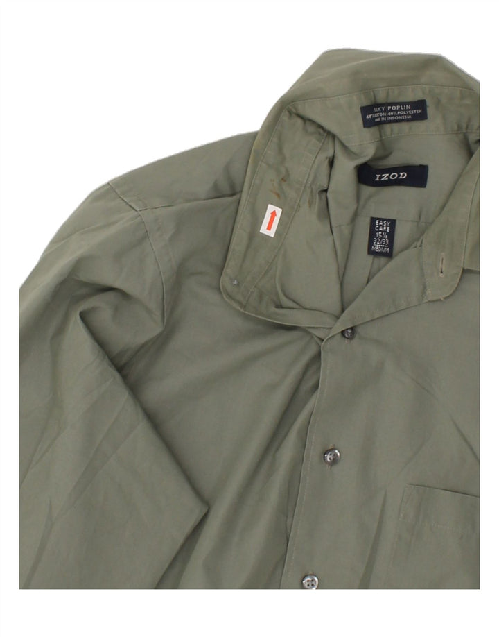 IZOD Mens Easy Care Shirt Size 15 1/2 Medium Grey Cotton Vintage Izod and Second-Hand Izod from Messina Hembry 