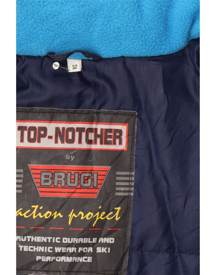 Мужская лыжная куртка Brugi IT 52 XL темно-синяя с цветными блоками, полиамид