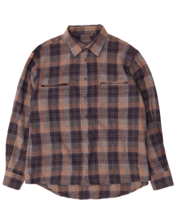 Мужская рубашка-рубашка SEA BARRIER XL, серая в клетку, акрил