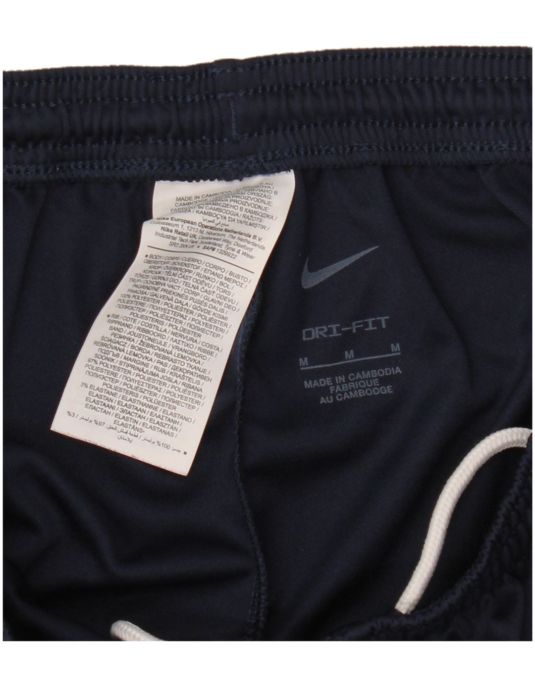 Мужские спортивные брюки Nike Dri Fit среднего размера, темно-синие, полиэстер