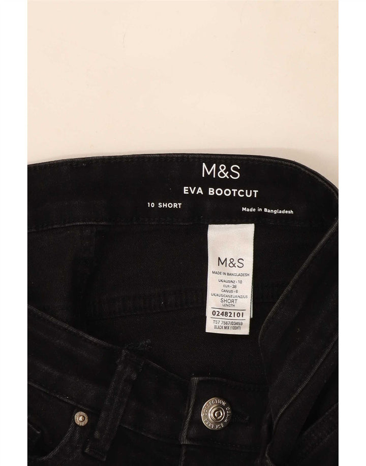 Женские джинсы Marks & Spencer Eva Bootcut UK 10, маленькие W27 L27, черные