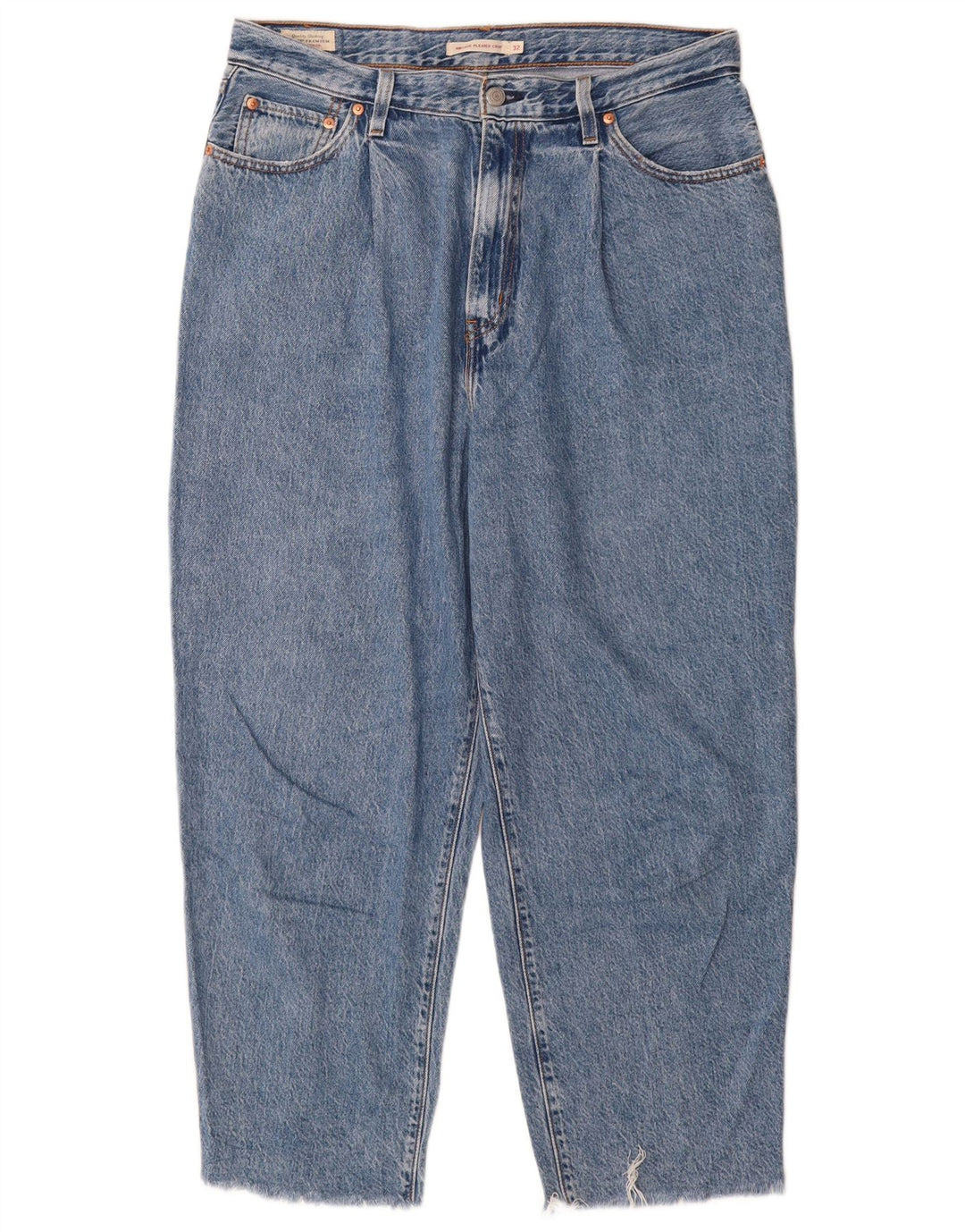 Женские укороченные джинсы Levi's Ribcage W32 L27, синий хлопок