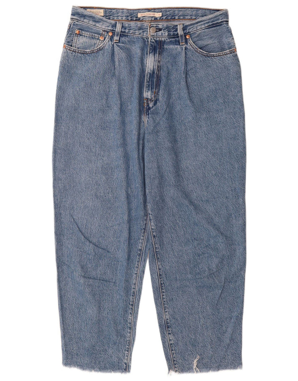 Женские укороченные джинсы Levi's Ribcage W32 L27, синий хлопок
