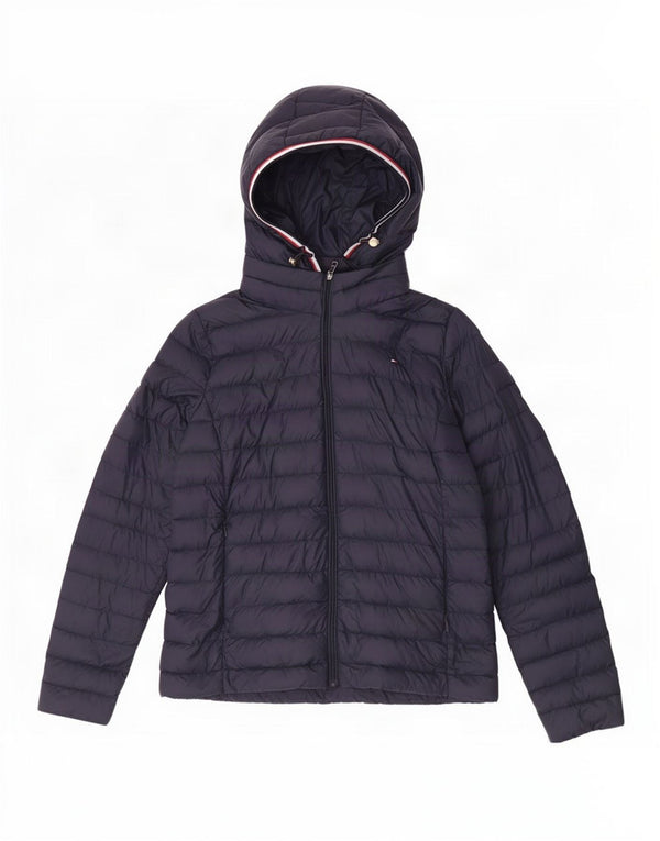 Женская утепленная куртка с капюшоном Tommy Hilfiger UK 6 XS Темно-синий полиамид