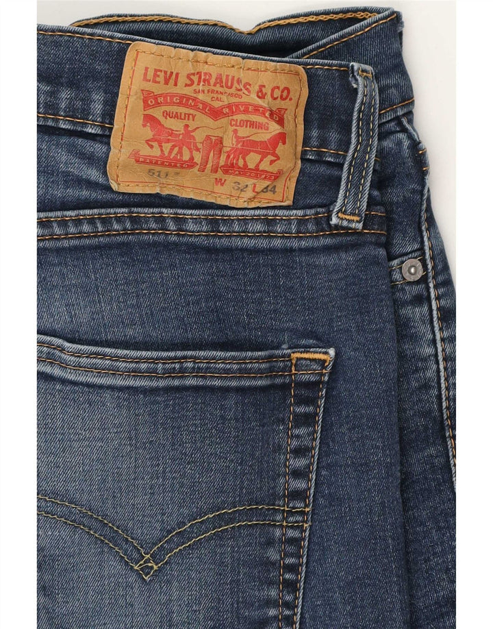 Мужские джинсы Levi's 511 Slim W32 L34 Темно-синие, хлопок