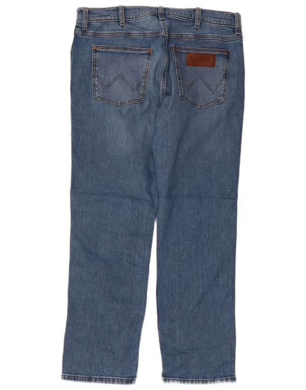 Мужские прямые джинсы Wrangler Greensboro Regular W34 L30, синий хлопок