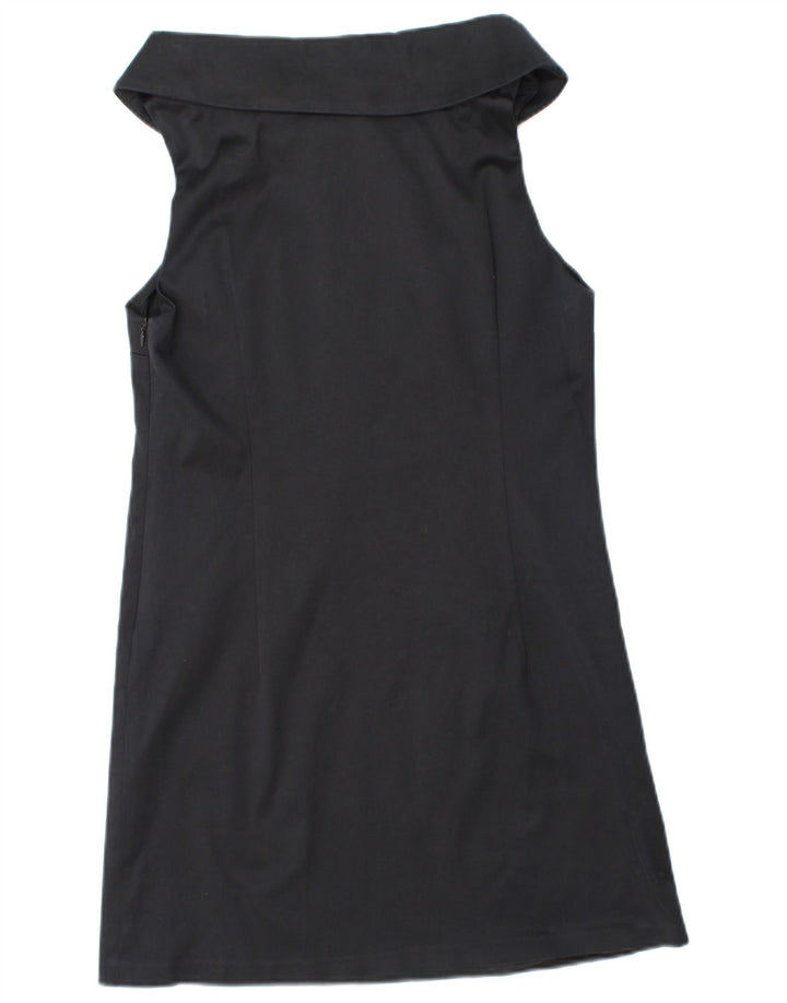 MILLY Womens Sleeveless Off Shoulder Dress US 4 Small Black Cotton