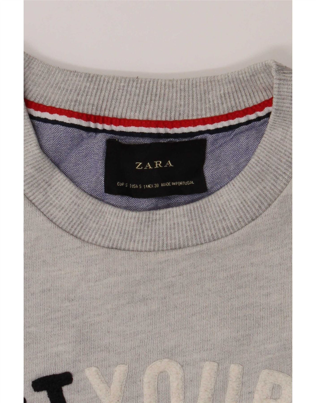 Мужской свитер с рисунком Zara, маленький серый