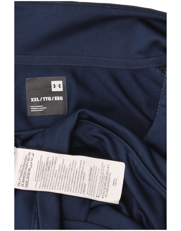 Мужской спортивный костюм UNDER ARMOR, верхняя куртка 2XL, темно-синий, полиэстер с цветными блоками