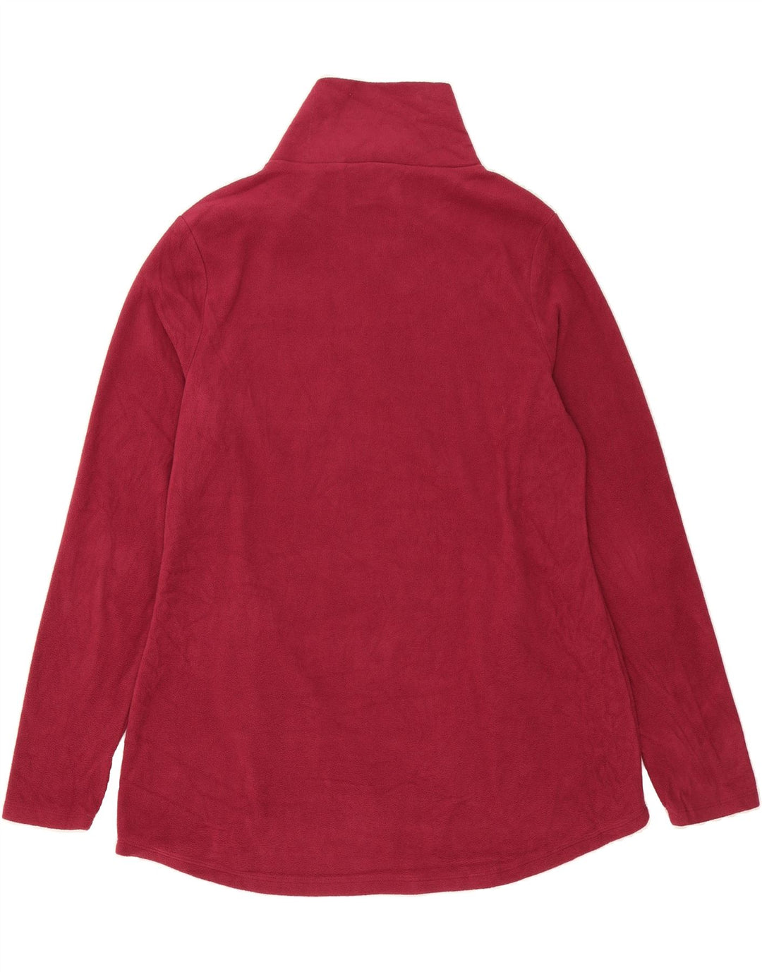 EDDIE BAUER Womens Zip Neck Fleece Jumper UK 16 Large Red Polyester Vintage Eddie Bauer and Second-Hand Eddie Bauer from Messina Hembry 