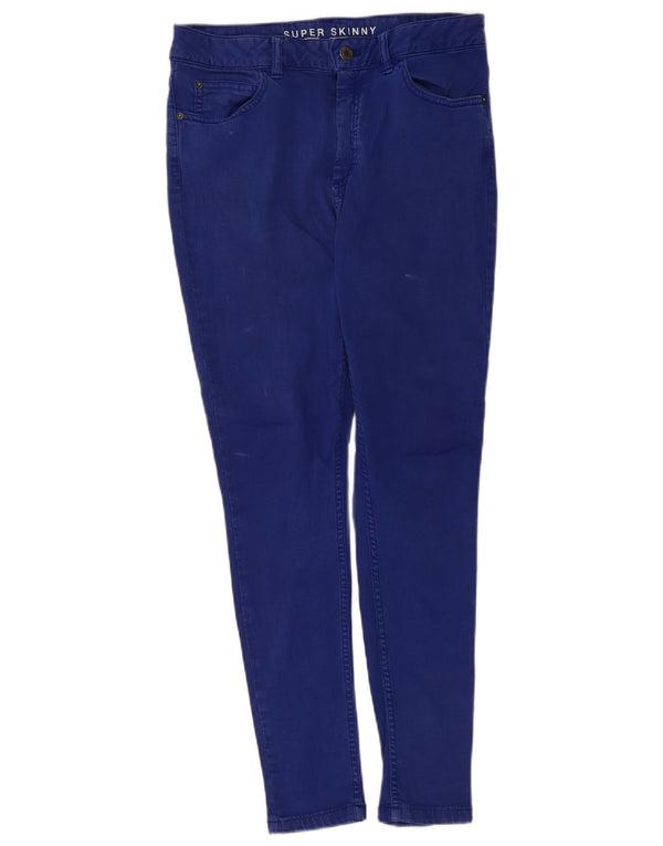 Женские джинсы суперскинни Marks & Spencer UK 12, средние W30 L28, синие, хлопок