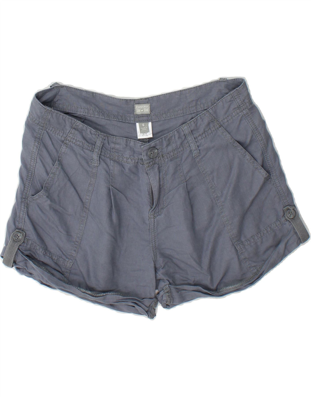CONVERSE Womens Chino Shorts US 6 Medium W32 Navy Blue Linen Vintage Converse and Second-Hand Converse from Messina Hembry 