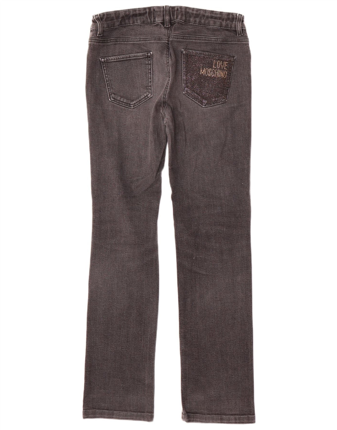 Женские прямые джинсы MOSCHINO W30 L31, черный хлопок