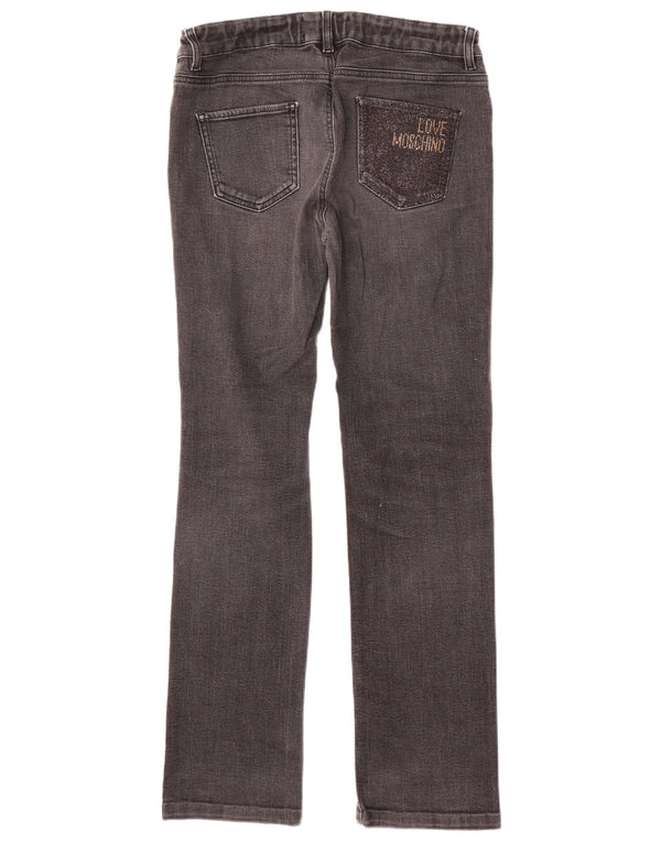 Женские прямые джинсы MOSCHINO W30 L31, черный хлопок