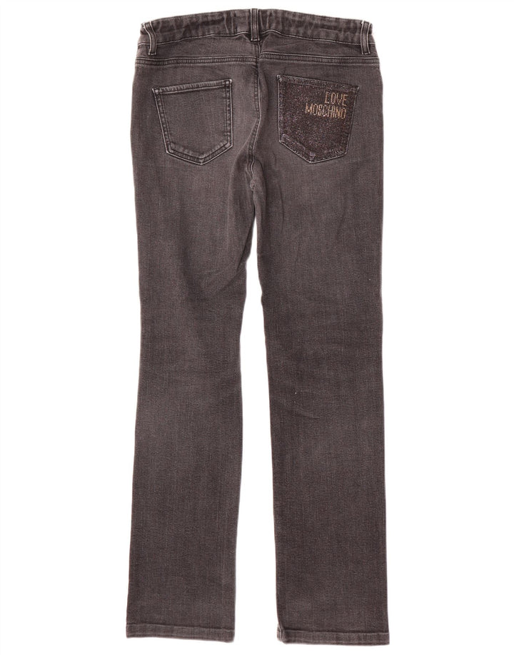 Женские прямые джинсы MOSCHINO W30 L31, черный хлопок