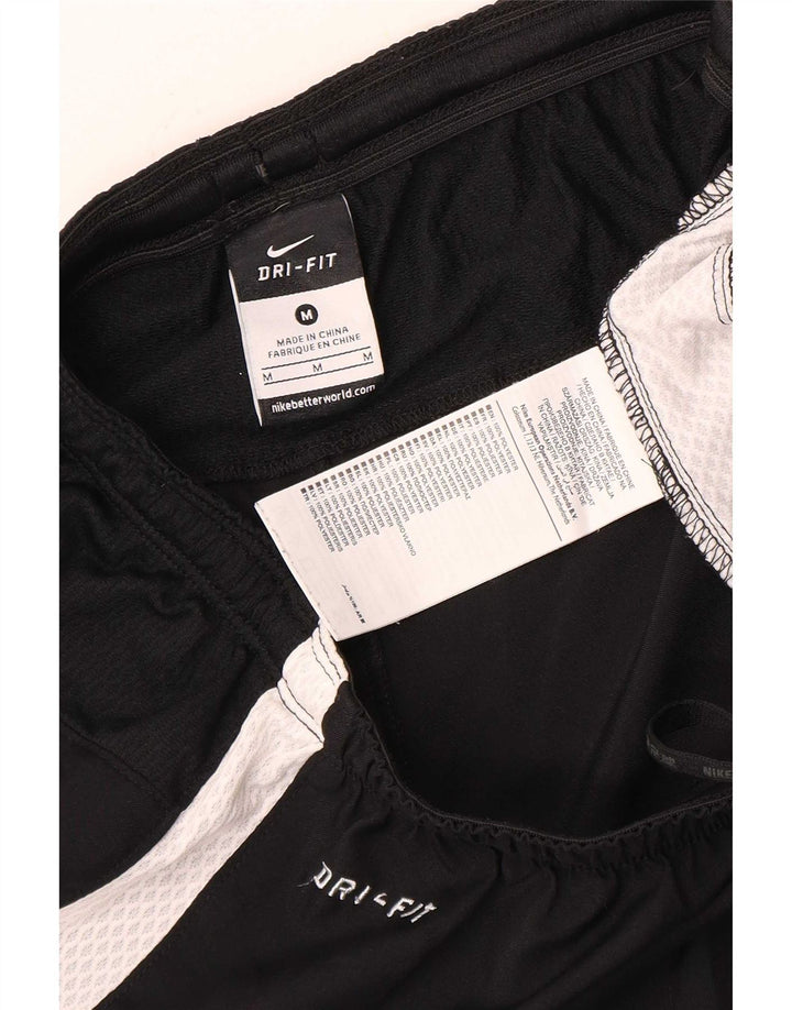 Мужские спортивные шорты Nike Dri Fit среднего размера, полиэстер с цветными блоками, средний черный