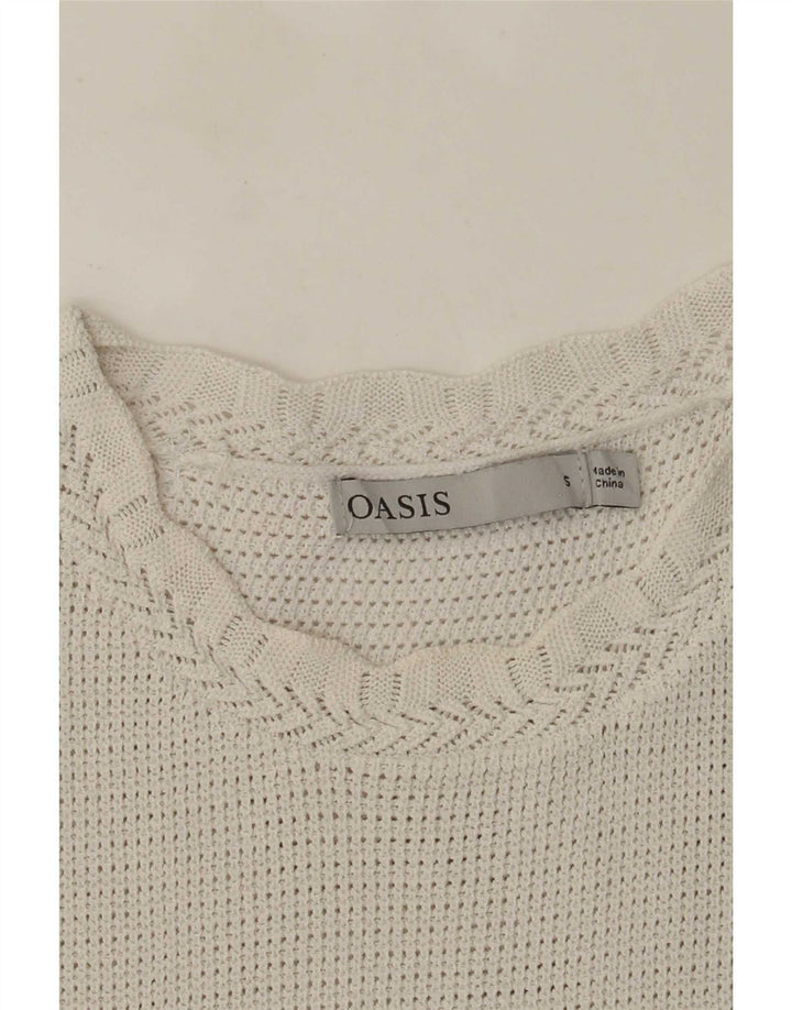 Женский вязаный жилет Oasis UK 8, маленький белый