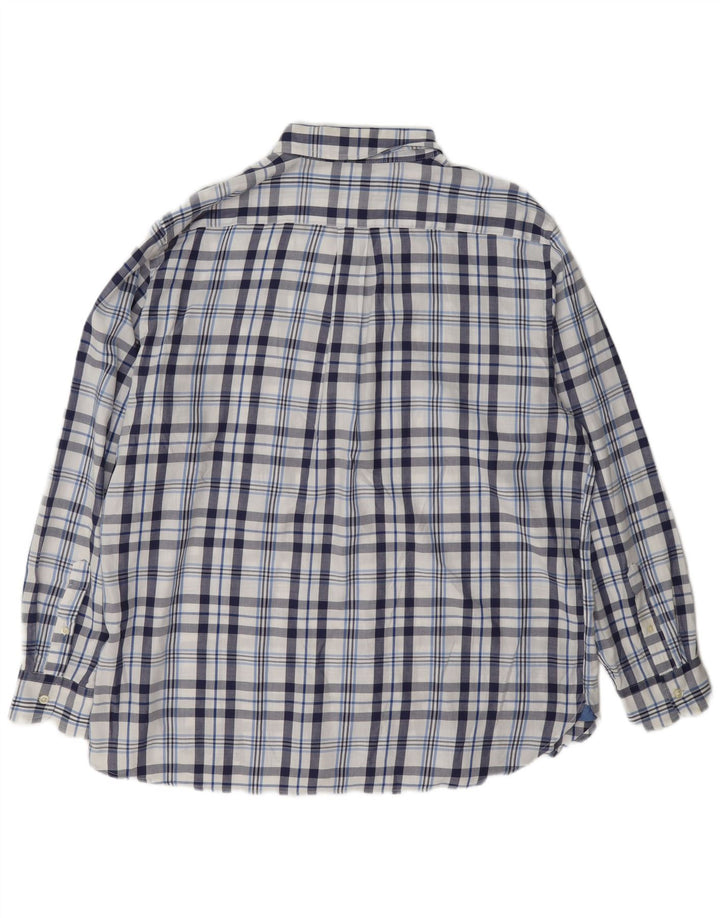 Мужская фланелевая рубашка Chaps XL, темно-синяя хлопковая клетка в клетку