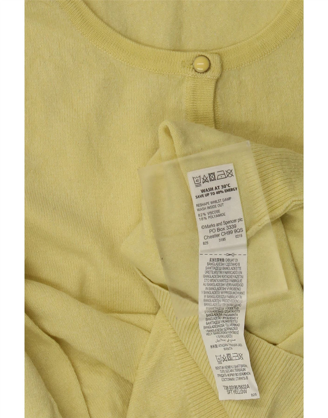 Женский кардиган Marks & Spencer UK 8, маленький, желтый, вискоза