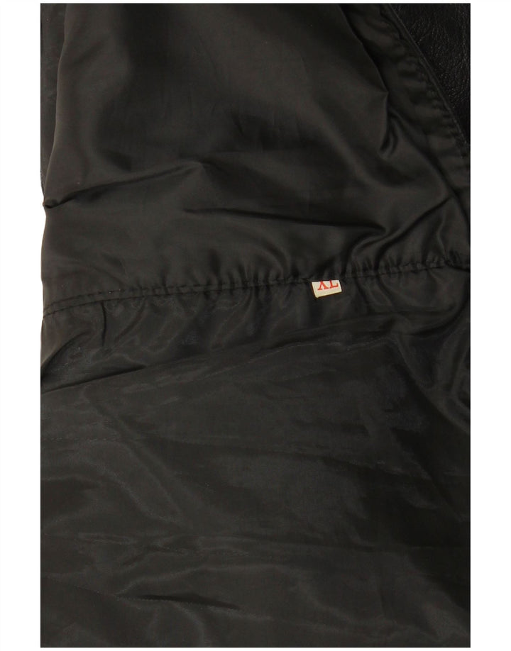 Мужской кожаный жилет VINTAGE XL черный