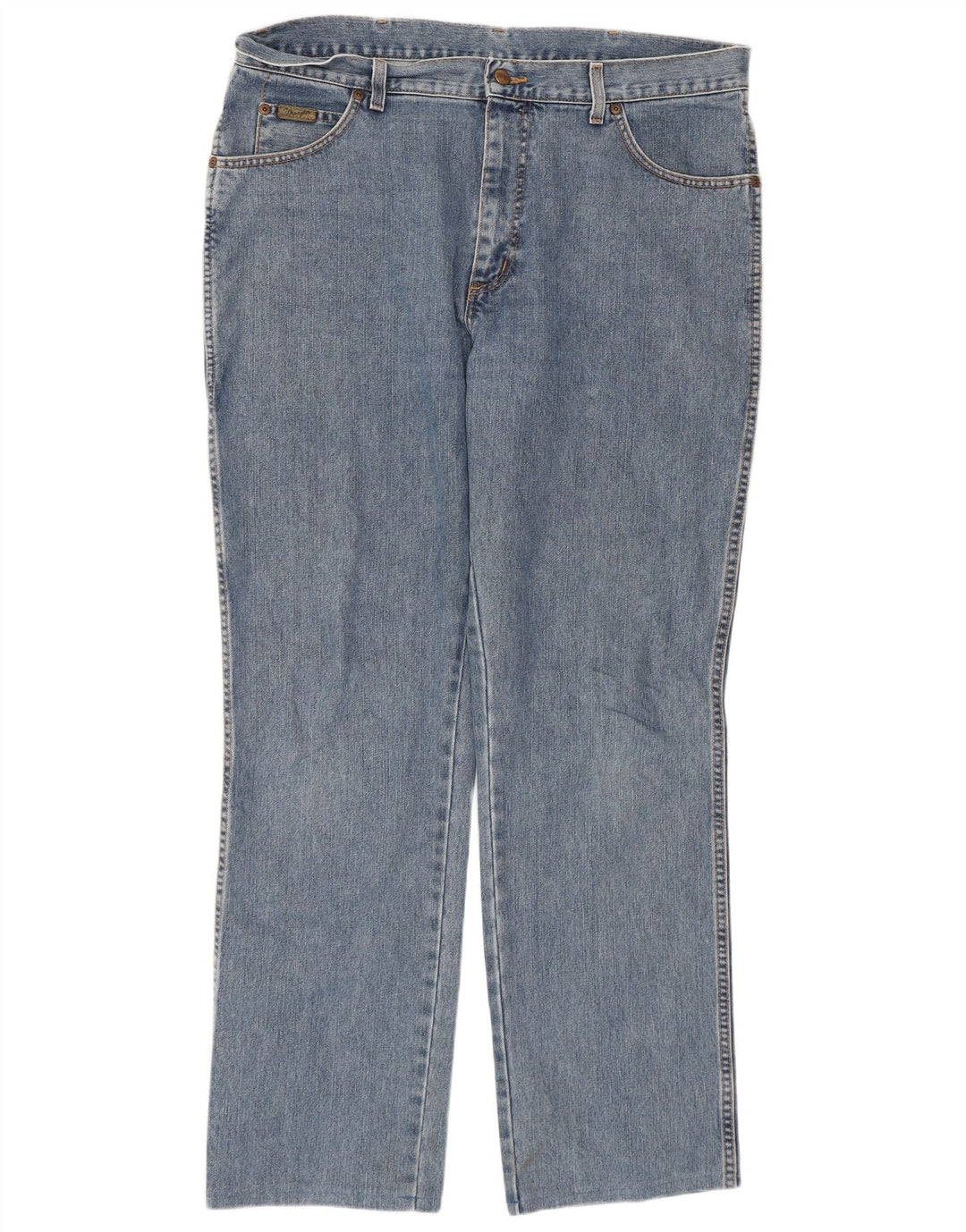 Мужские прямые джинсы Wrangler W36 L32, синие, хлопковые, классические