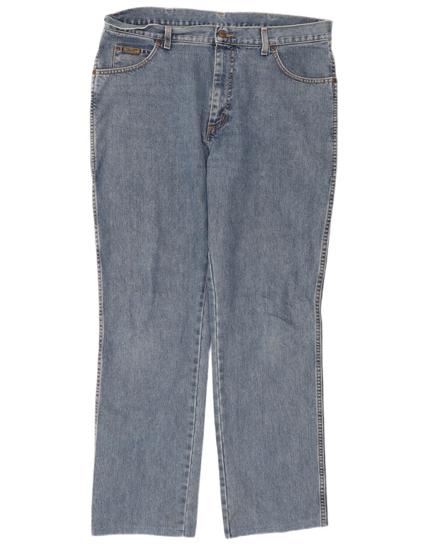 Мужские прямые джинсы Wrangler W36 L32, синие, хлопковые, классические