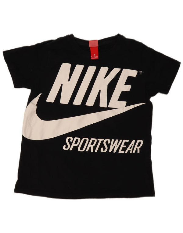 Женская футболка с графическим рисунком Nike Top UK 14, средний черный, хлопок