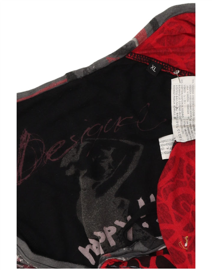 Женская блузка с абстрактным узором Desigual, Великобритания, 18 XL, разноцветная вискоза