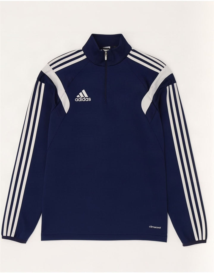 Мужской спортивный костюм Adidas Climacool, маленький темно-синий с цветными блоками