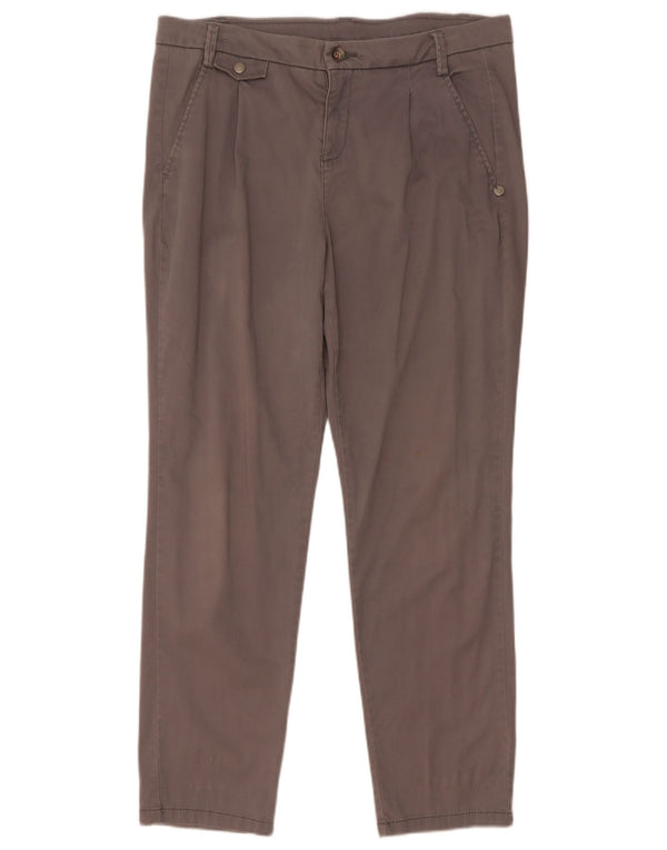 Женские брюки-чиносы Benetton UK 12 Medium W34 L28 Серые, хлопковые