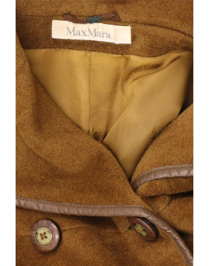 Женское двубортное пальто оверсайз Max Mara UK 12, средний хаки