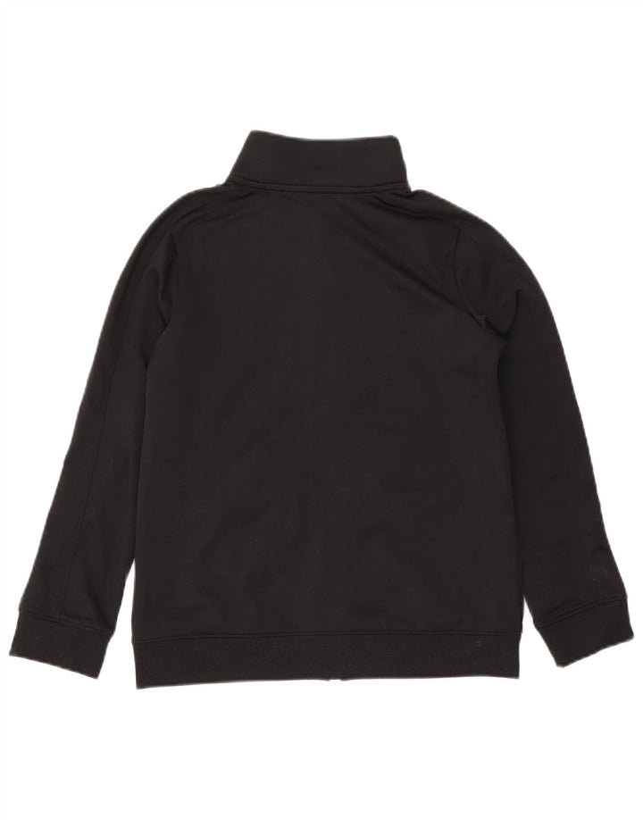UNDER ARMOUR Girls Tracksuit Top Jacket 9-10 Years Medium Black Polyester