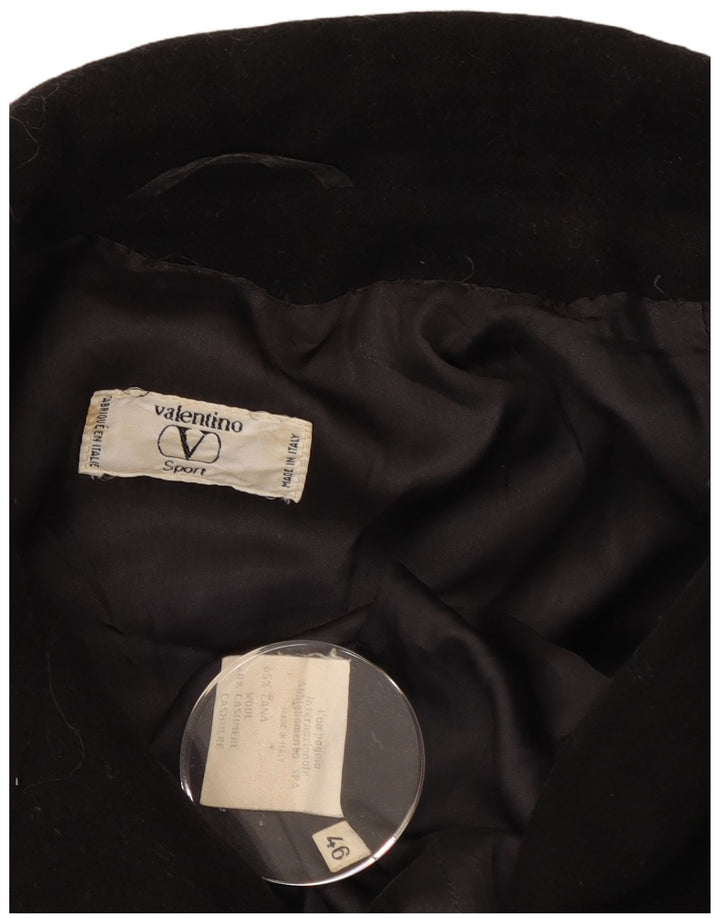 Женское пальто Valentino IT 46, большое, черное, шерстяное