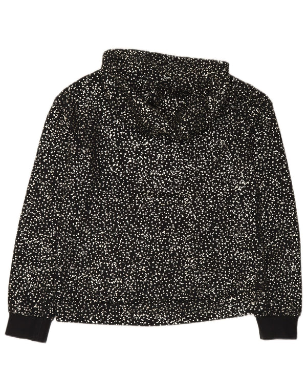 Джемпер с капюшоном NIKE для девочек 13–14 лет, XL, черный в пятнах, хлопок