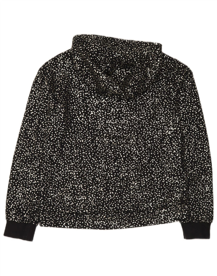 Джемпер с капюшоном NIKE для девочек 13–14 лет, XL, черный в пятнах, хлопок