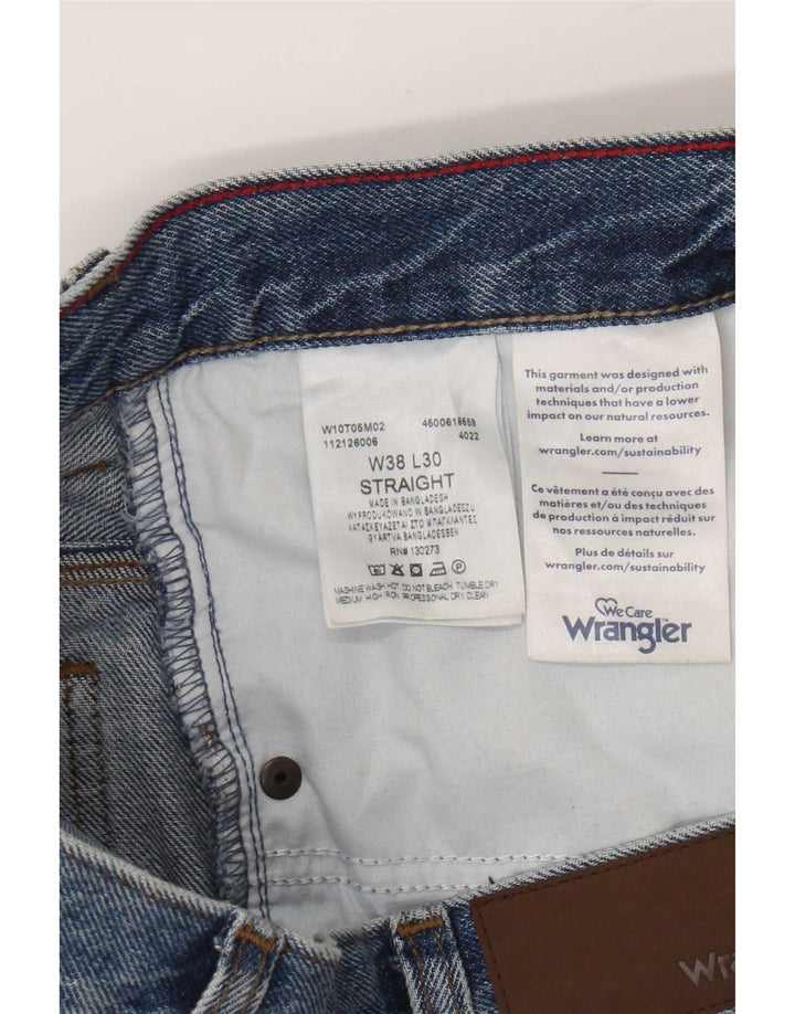 Мужские прямые джинсы Wrangler W38 L27, синий хлопок