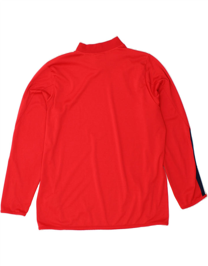 DIADORA Mens Graphic Top Long Sleeve Large Red Colourblock Polyester Vintage Diadora and Second-Hand Diadora from Messina Hembry 